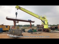 5t 15m Marine Cranes Stiff Boom With Rolled Steel Pedestal